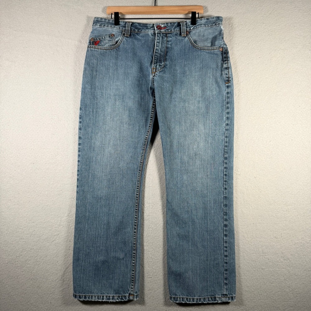 Quiksilver QuikJean Regular Fit Blue Denim Jeans Mens 36x28 FQSD1035S